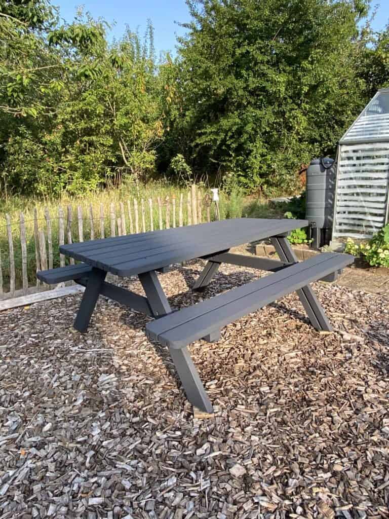 Table de pique-nique en Antracit Grå